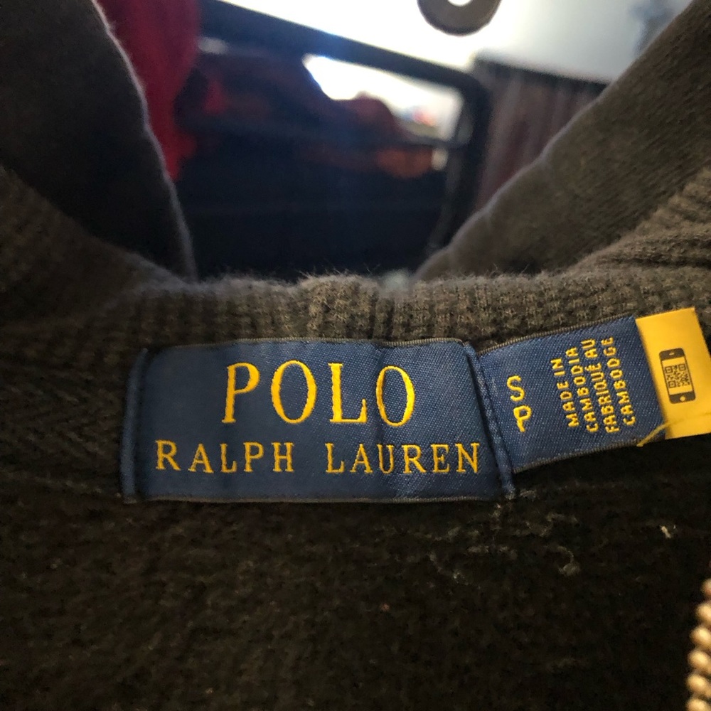 ralph lauren zip up jacket (black)